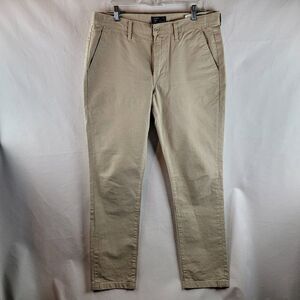 Lucky Brand Pants Mens 33x32 Beige Khaki Chino 121 Slim Normcore Classiccore